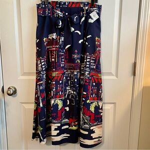 HER DESTINY NAVY PARISIAN THEMED SKIRT MISSES SIZE XL NWT